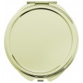 Зеркало компактное круглое под нанесение, без увеличения, цвет золотистый